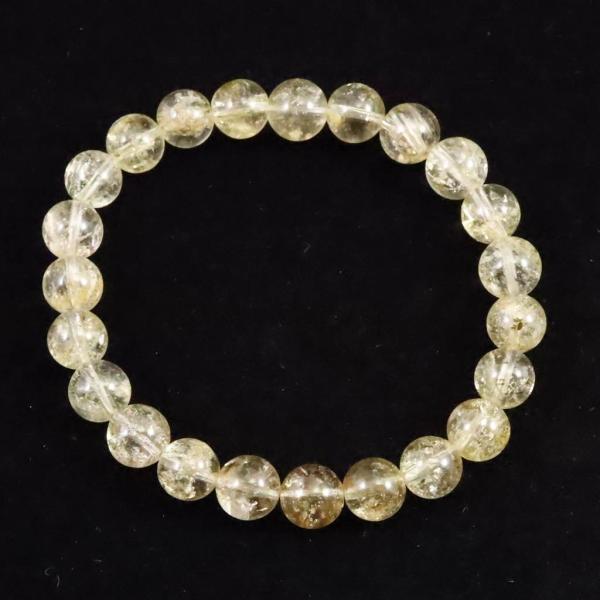 ゴールデンスキャポライト 黄金柱石　8.5mm玉ブレスレット 20.0g  【榎本通商40427】
