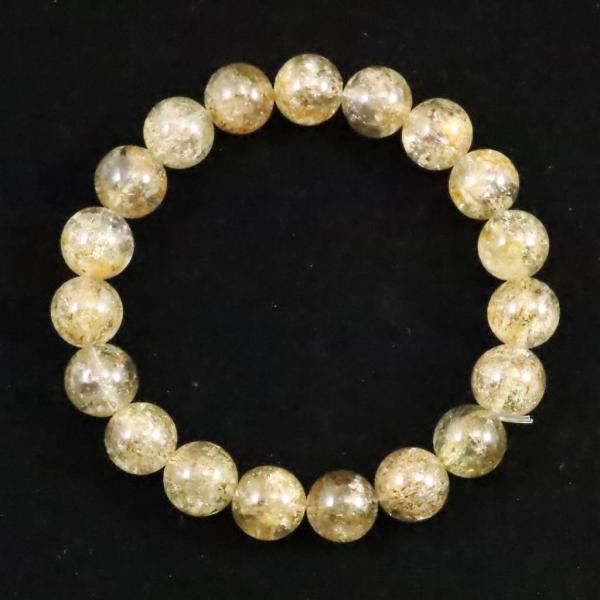 ゴールデンスキャポライト 黄金柱石　10.5mm玉ブレスレット 31.5g  【榎本通商48599】