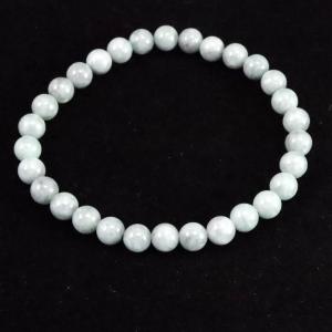 糸魚川翡翠 ヒスイ 薄緑 9mm玉ブレスレット AAA 証明書付 28.1g