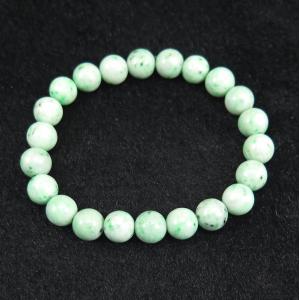 糸魚川翡翠 ヒスイ 薄緑 9mm玉ブレスレット AAA 証明書付 28.2g
