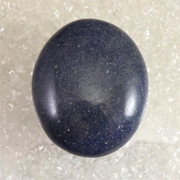 H&amp;E社 デュモルチェライト 66mmパームストーン 128.8g 【榎本通商55997】