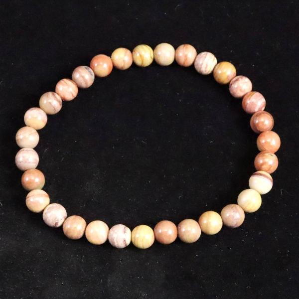 H&amp;E社 ラディアンスジャスパー　6mm ブレスレット 8.92g 【榎本通商56097】