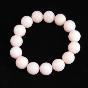 ピンク・糸魚川翡翠ブレスレット:8㍉玉×24個：16~17cmBR0083 ピンク・糸魚川翡翠ブレスレット:8㍉玉×24個：16~17cmBR0083 ピンク