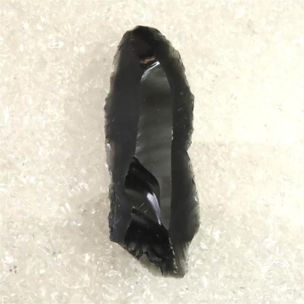黒曜石 打製石器  101mm  後期旧石器時代 東北・北海道地域 52.0g 【榎本通商61699...