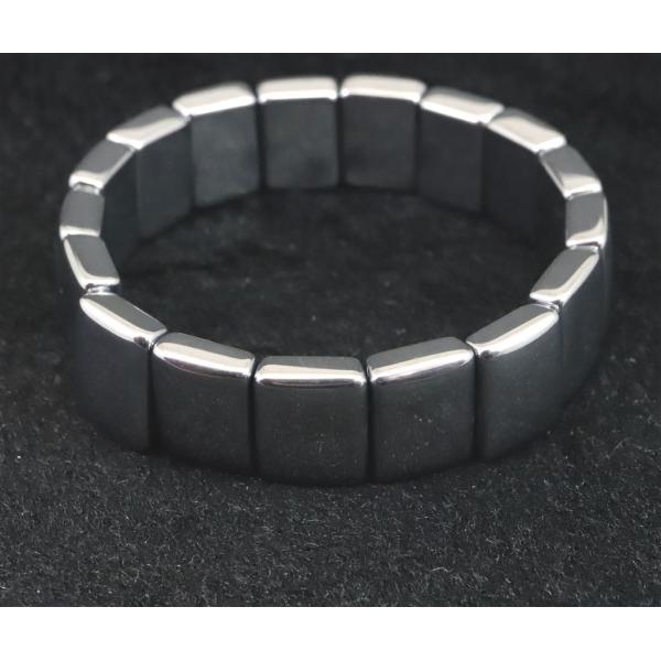 高純度テラヘルツ鉱石 16X10mm レクタングル　バングル　ブレスレット　34g 【榎本通商817...