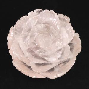 ローズクォーツ 薔薇彫刻置物 93mm 297g 【榎本通商11522】 ストア