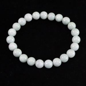 糸魚川翡翠 ヒスイ 薄緑 9mm玉ブレスレット AAA 証明書付 28.2g