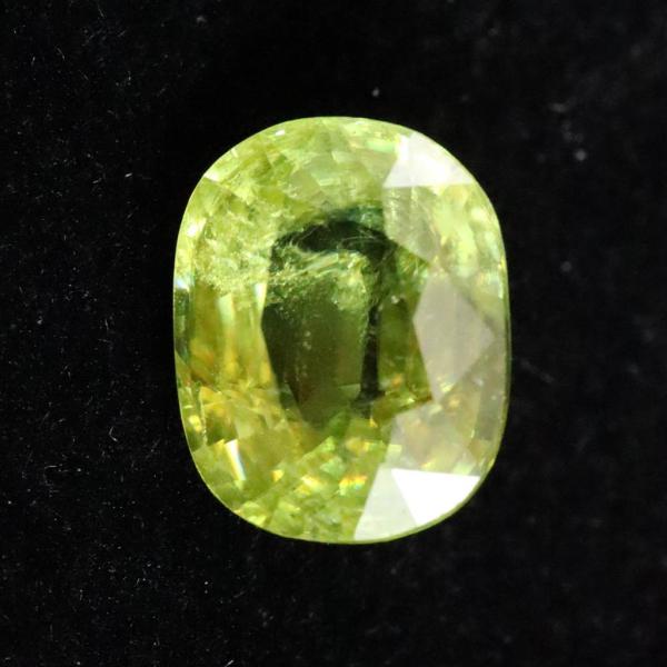 スフェーン グリーン 8.4mmオーバル ファセットカット ルース  2.0ct　 【榎本通商984...