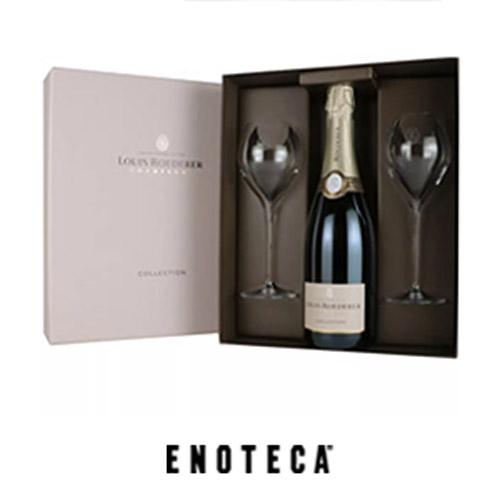ワイン 白 スパークリング シャンパン ルイ・ロデレール・コレクション 242 デュオ 2 グラスセ...