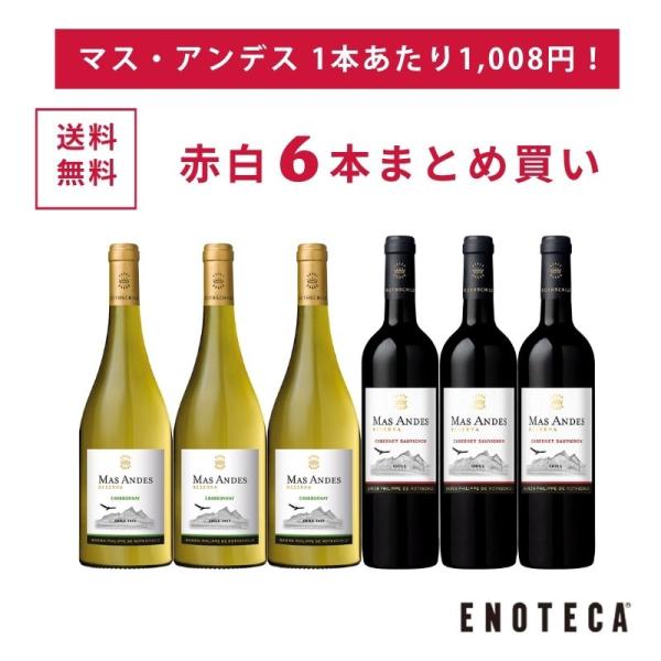 ワイン ワインセット エノテカ マス・アンデス赤白6本まとめ買い MA5-1 [750ml x 6]...