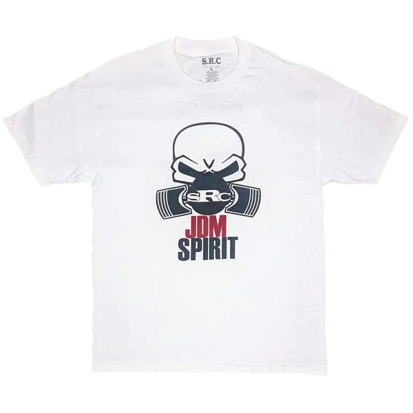 [並行輸入品] S.R.C エスアールシー JDM SPIRIT ドクロロゴ 半袖 Tシャツ (ホワ...