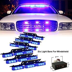 Ranzek緊急ストロボ点滅灯 車警告灯 三つの点滅モード 54LED高輝度 6PCSセット