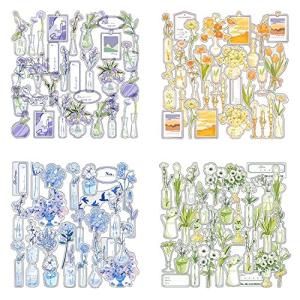 JorkMack 160枚 花ステッカー 防水ステッカー 手帳シール