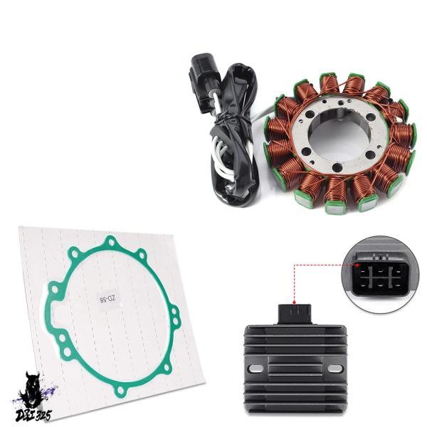 互換品  整流器レギュレーターステーターコイルガスケットキット Kawasaki ZX1000 Ni...