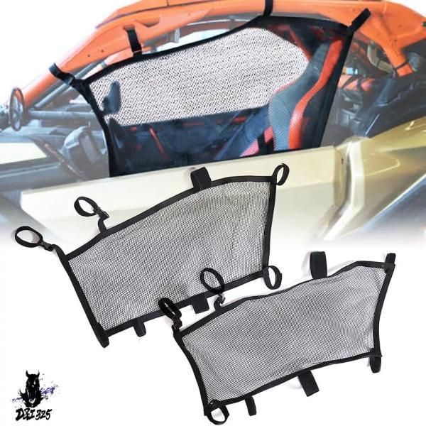 互換品 ブラックフロントガラスメッシュ Can-Am Maverick X3 Max R 2017-...