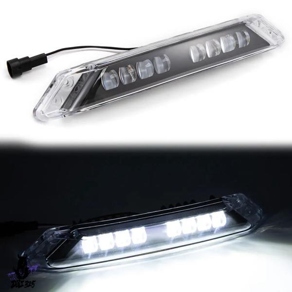 互換品  LEDフロントバンパー補助灯ドライビングデイタイムランニングライト12V DRL Can-...