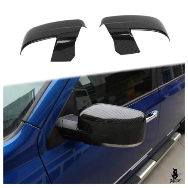 互換品 Dodge Ram 1500 2008-2019 用 バックミラーカバー カーボン柄