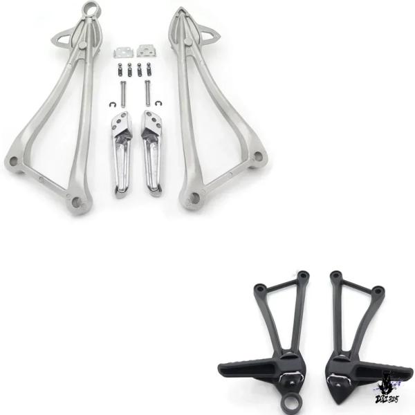 互換品 Kawasaki ZX10R 2008-2020 用 後部乗客フットペグブラケット ブラック