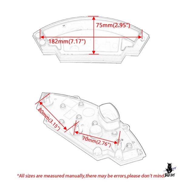 互換品 カワサキ ZX-10R 2011-2015 用 スピードメーターケースゲージ