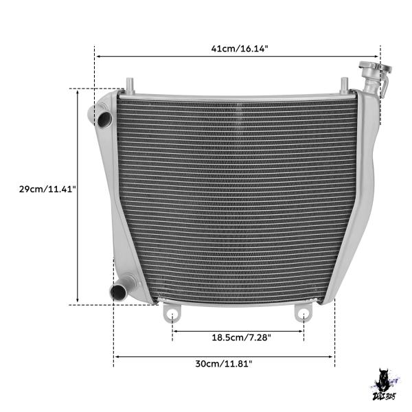 互換品 Ducati Panigale V4/V4 S/V4 R 用 シルバーラジエータークーラー ...