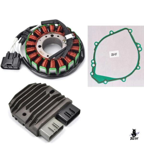 互換品 ヤマハ YZF-R1 2002-2003 用 ステーターコイルガスケットキット＋電圧レギュレ...