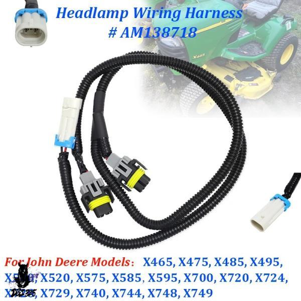 互換品 John Deere X500 X520 X575 X585 X595 ヘッドランプ配線ハー...