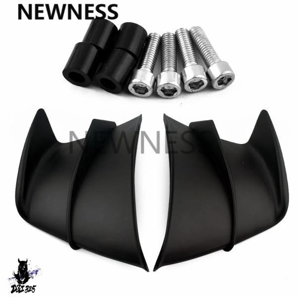 互換品 Matte black バイクe Front Winglets Air Deflector ...