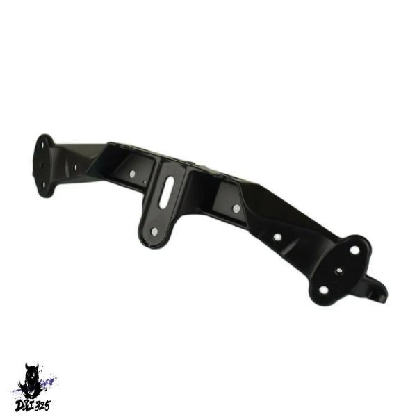 互換品  バイク黒モーターバイクフロントカウルヘッドライトアッパーフェアリングステーブラケット Ka...