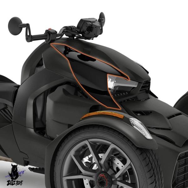 互換品  2 個オンロードプラスチックグロスブラックフェアリングパネル Can-Am Ryker 6...