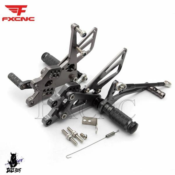 互換品  カワサキ ZX10R 2004-2005 バイクリアセットフットレストフットペグ 合金ペダ...