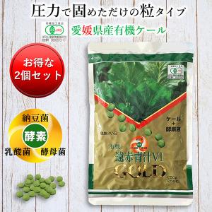 青汁 国産 有機 オーガニック 粒  酵素入 遠赤青汁V1 GOLD 1250粒(詰替) 2個セットで5%引き