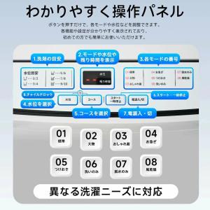 【8種類モード】全自動洗濯機 7kg 縦型 7...の詳細画像4