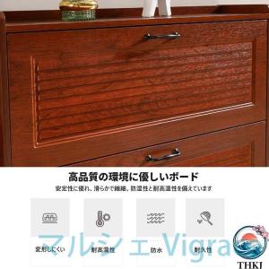 薄型 靴箱 下駄箱 シューズボックス 3段 省...の詳細画像2