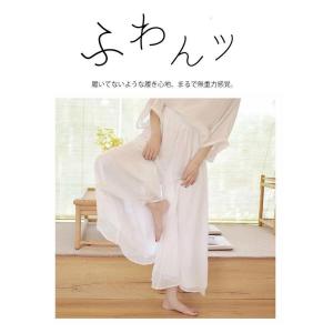 ワイドパンツ シフォン レディース ガウチョパ...の詳細画像2