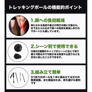 トレッキングポール 2本セット 折り畳み 伸縮...の詳細画像2