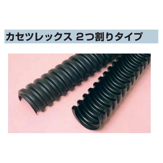 【仮設工事用ケーブル保護管】φ80×4m 二つ割り カセツレックスFPKF-80 古河電工