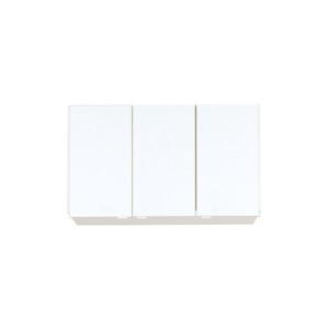 薄型吊戸棚W750×D310×H410高級感溢れるスノーホワイト鏡面扉【東京圏