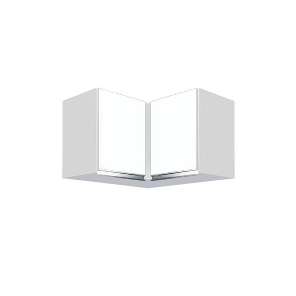 隅吊戸棚W75×D35.8×H50cm耐震ラッチ付【エリア内会社入れ限定】KTD3-50-75HC