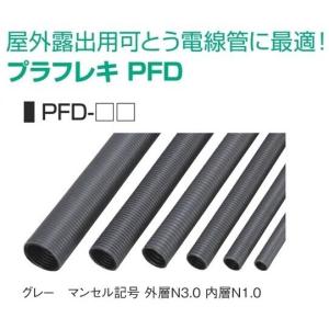 高耐候性 露出配管PF管】φ36×20m 2重管 プラフレキ古河電工PFD-36 : 遠