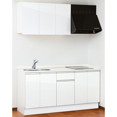 薄型キッチンW1650×D550×H850 人工大理石天板 2口IH加熱器具付【東京圏限定】SCMS...