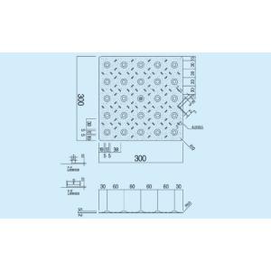のり付点字タイル【合成ゴム製】300×300×...の詳細画像2