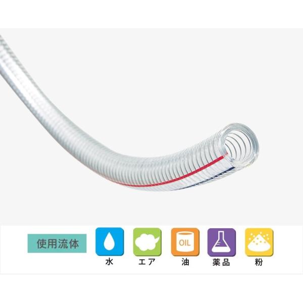 耐圧ホース【内径63×外径80ｍｍ カット品】水・油・エアー吸引・圧送用トヨスプリングホースTS-6...