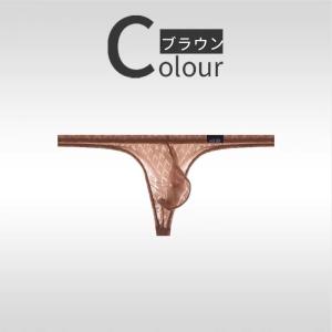 メンズTバック アーガイル柄 透けレース フル...の詳細画像5