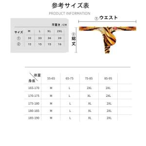 メンズTバックもっこり 男性下着 ヒョウ柄 虎...の詳細画像2