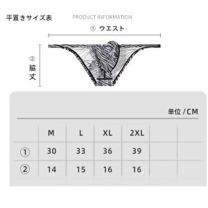 メンズビキニ フロント上向き ハーフバック シ...の詳細画像2