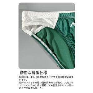 メンズビキニ バイカラー 光沢感サテン風 ヒッ...の詳細画像5