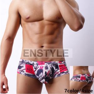 ミニチークボクサー メンズ バラエティプリント メッシュ 通気性 男性下着 セクシー e072