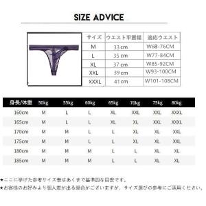 メンズTバック マイクロメッシュ 極薄素材 男...の詳細画像1