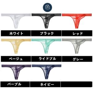 メンズTバック マイクロメッシュ 極薄素材 男...の詳細画像2