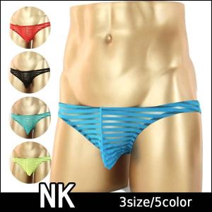 NK シースルーボーダー メンズ ハーフバックビキニ 5色 ...